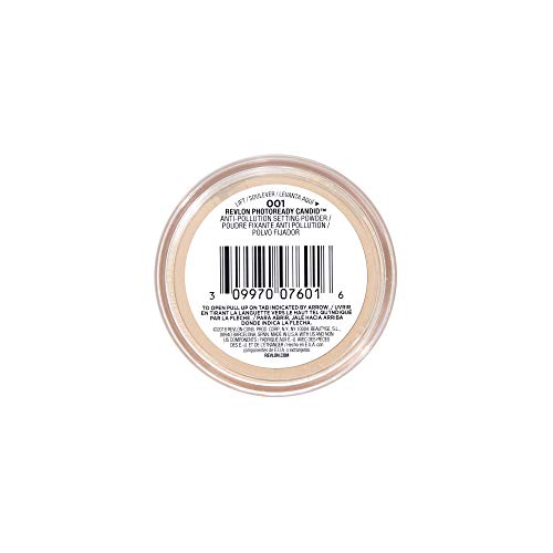 Poudre Revlon anti-pollution avec antioxydants pour un teint frais.
