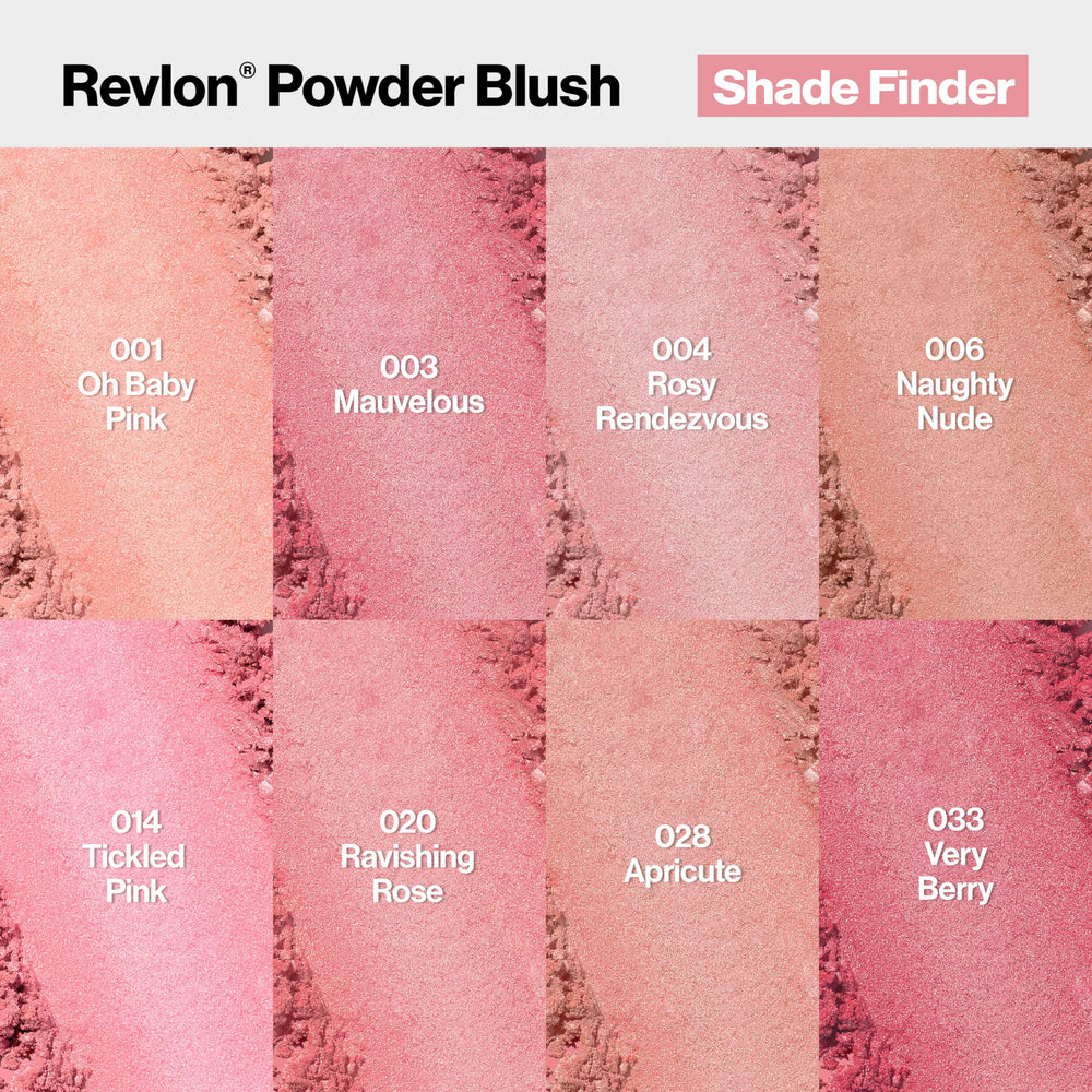 REVLON Poudre Blush compact-portable: boîtier compact pour retouches rapides.