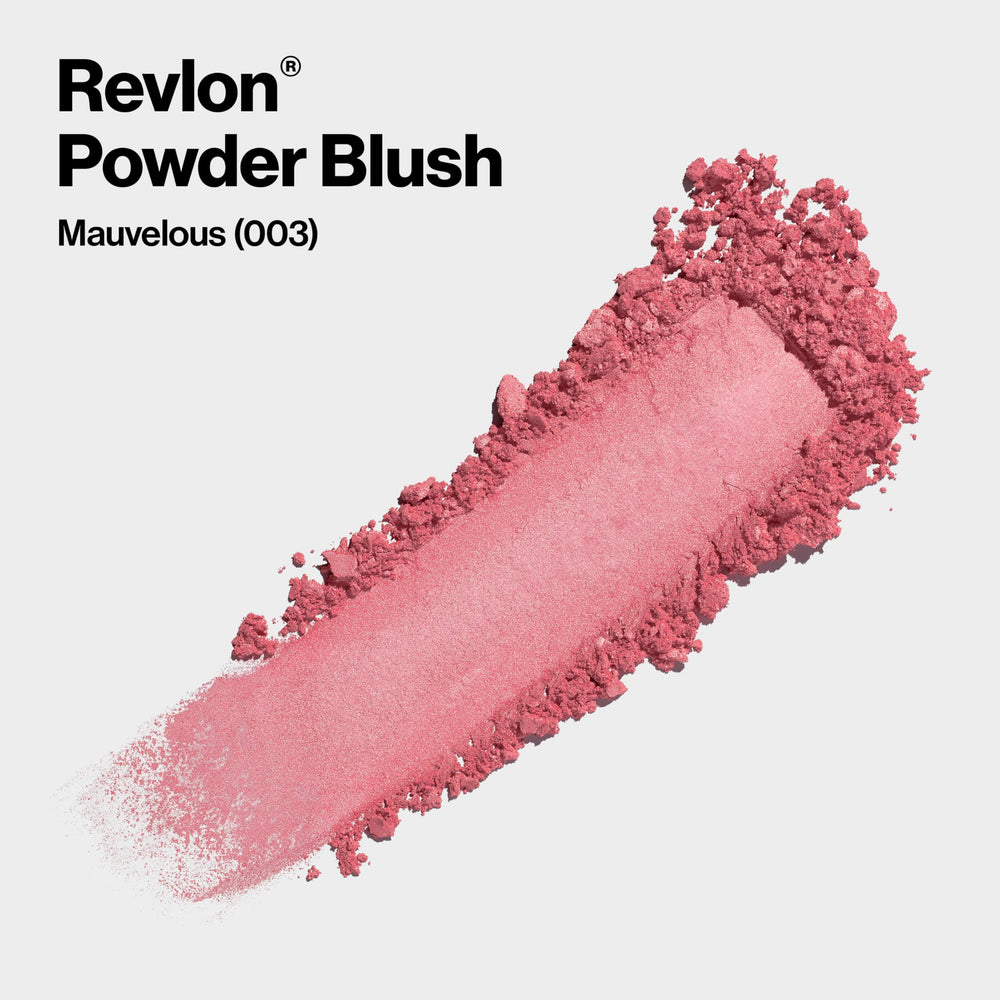REVLON Poudre blush Mauvelous application au pinceau sur les pommettes pour naturel.