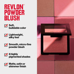 REVLON Poudre Blush palettes-teintes-8: palette de 8 teintes pour personnaliser l’intensité.