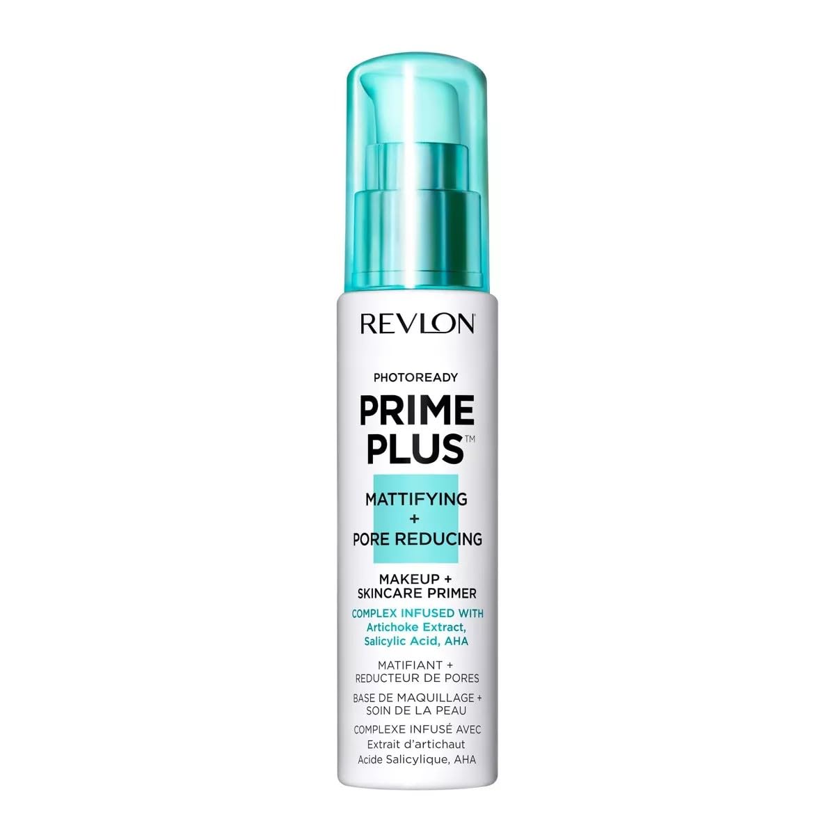 Revlon PhotoReady Prime Plus en bouteille pompe, application facile.