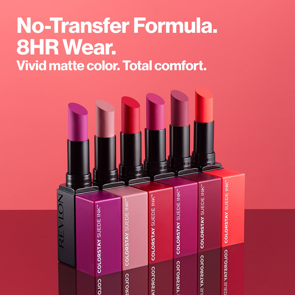 Primer intégré du ColorStay Suede Ink REVLON pour prolonger la tenue.