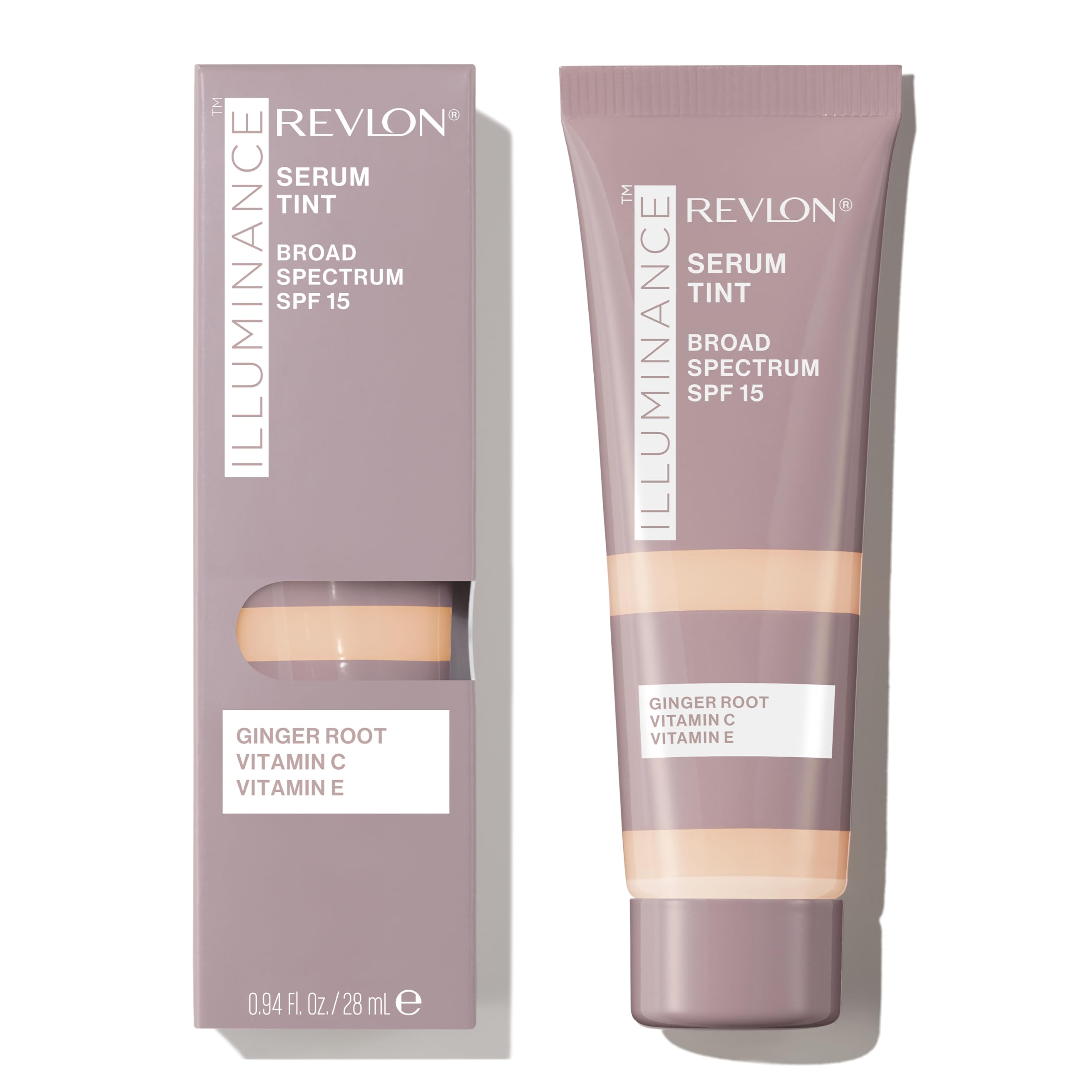 Sérum teinté REVLON dans sa bouteille, éclat naturel.