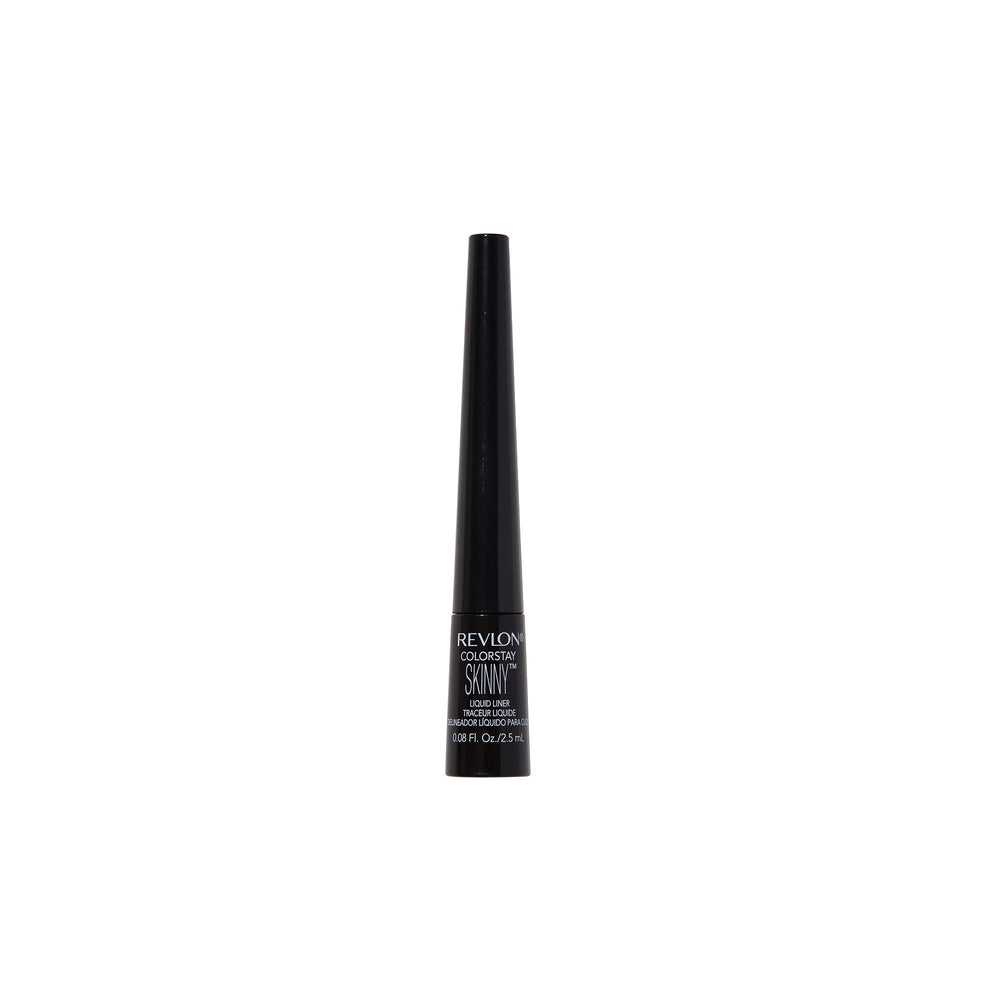 REVLON Skinny Liquid Eyeliner montre la bouteille et le pinceau pour une application précise.
