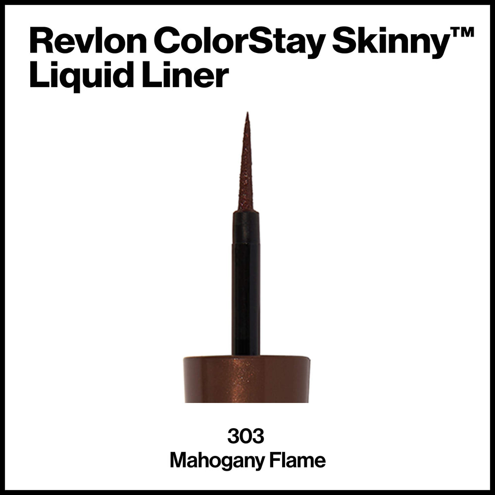 Revlon Skinny Liquid Eyeliner embout 0,1 mm pour des traits parfaitement contrôlés.