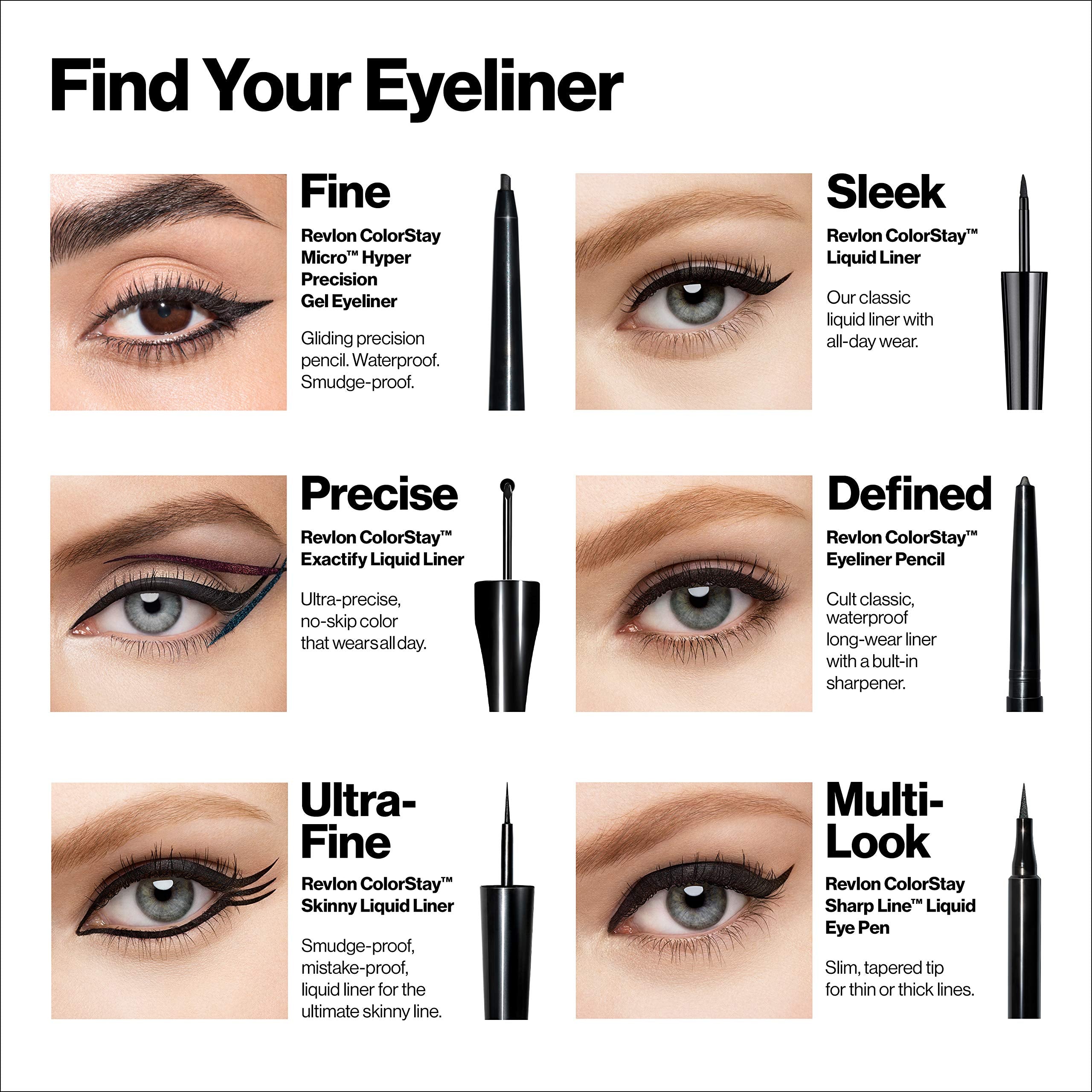 Revlon Skinny Liquid Eyeliner testé par des ophtalmologues pour le confort des yeux.