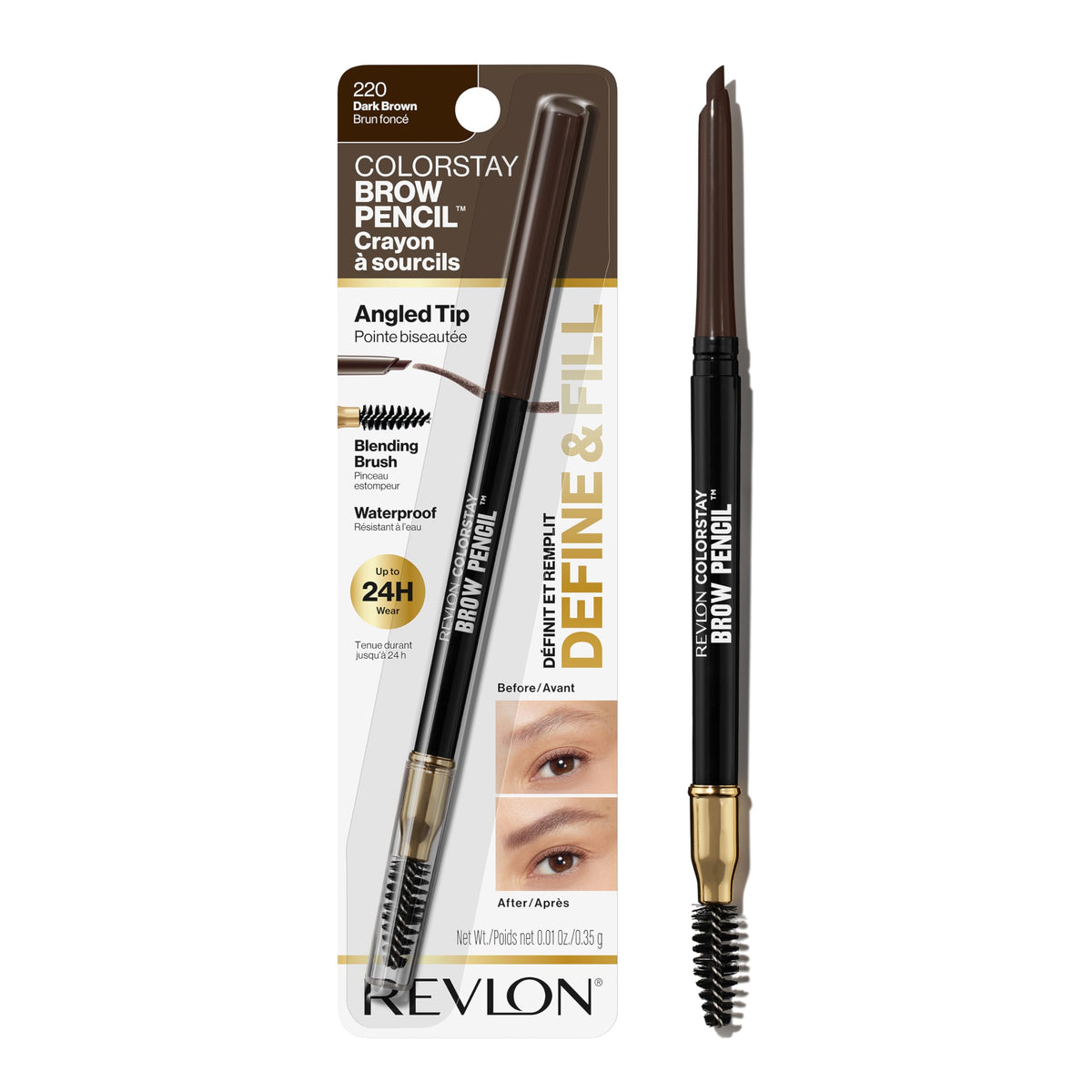 REVLON Sourcils - Trait angle precis pour une application naturelle.