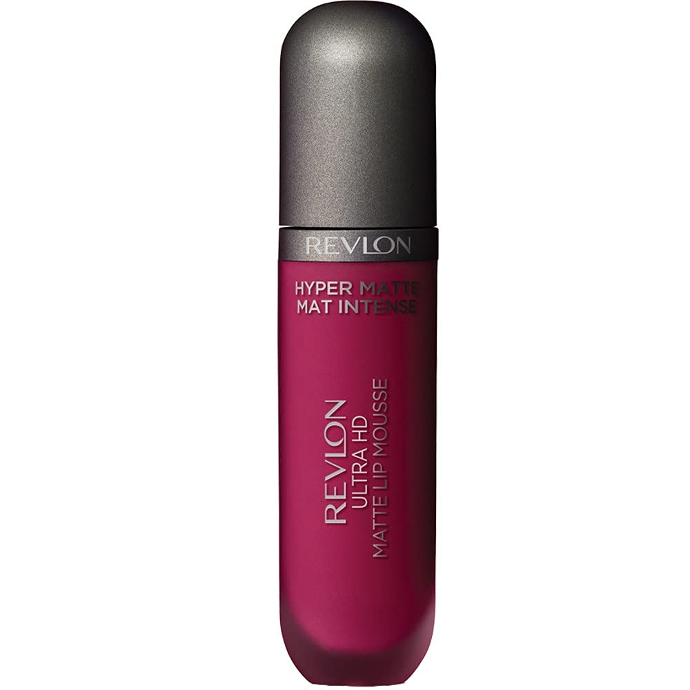 Revlon Ultra HD Lip Mousse, teinte Plum/Berry, fini hyper matte et tenue longue durée.