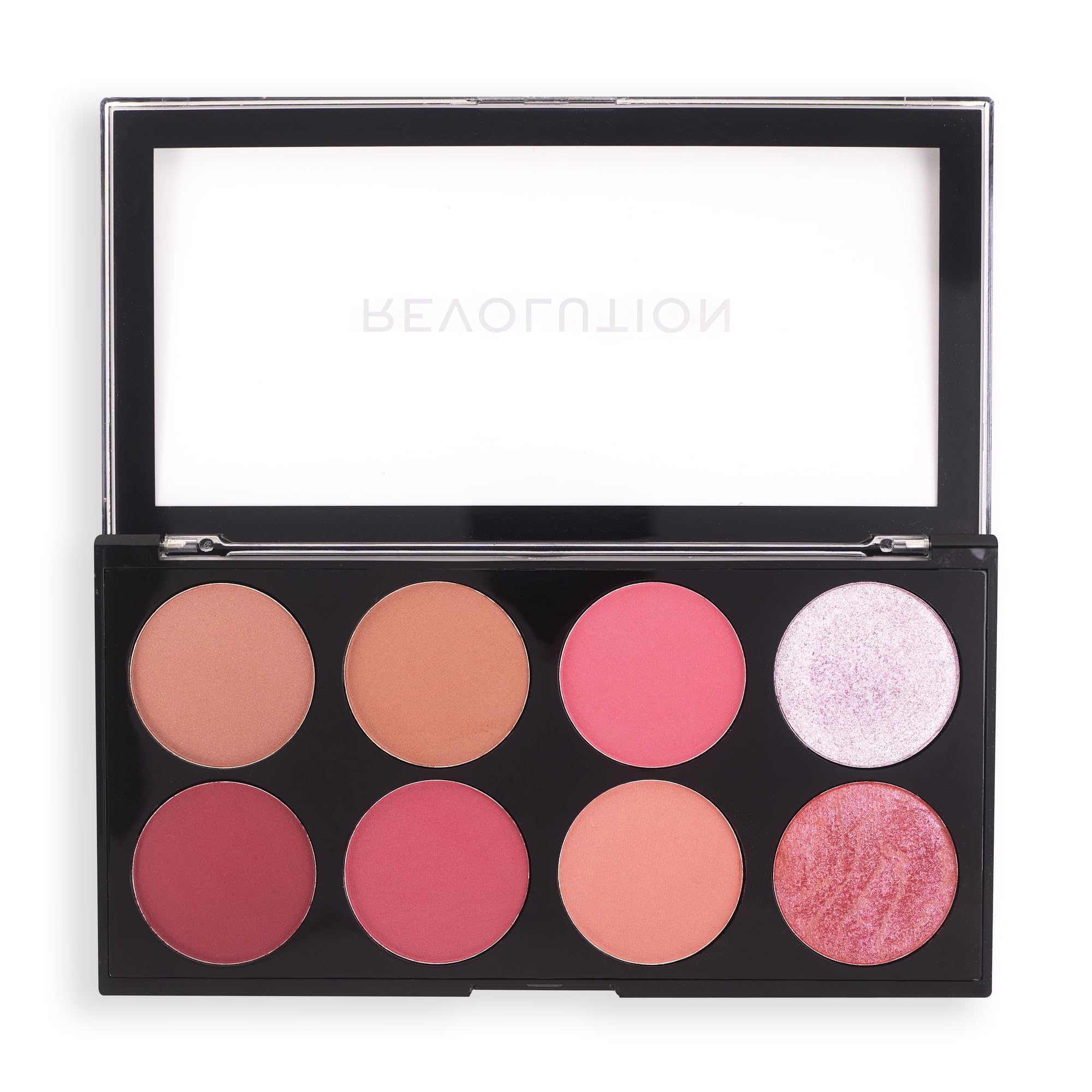 Palette Ultra Blush Revolution Beauty London : 8 teintes pour un teint frais et modulable.