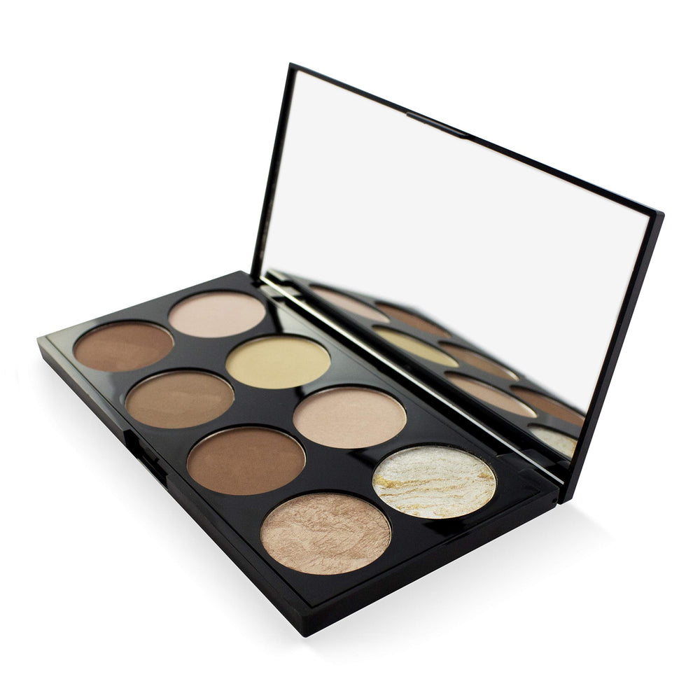 Enlumineurs bakeés de la palette: éclat durable et lumineux sur les pommettes