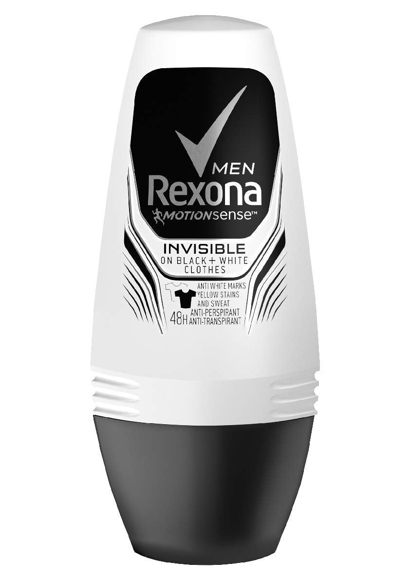 Rexona Homme MotionSense roll-on 50 ml, flacon prêt à l'emploi et protection longue durée.