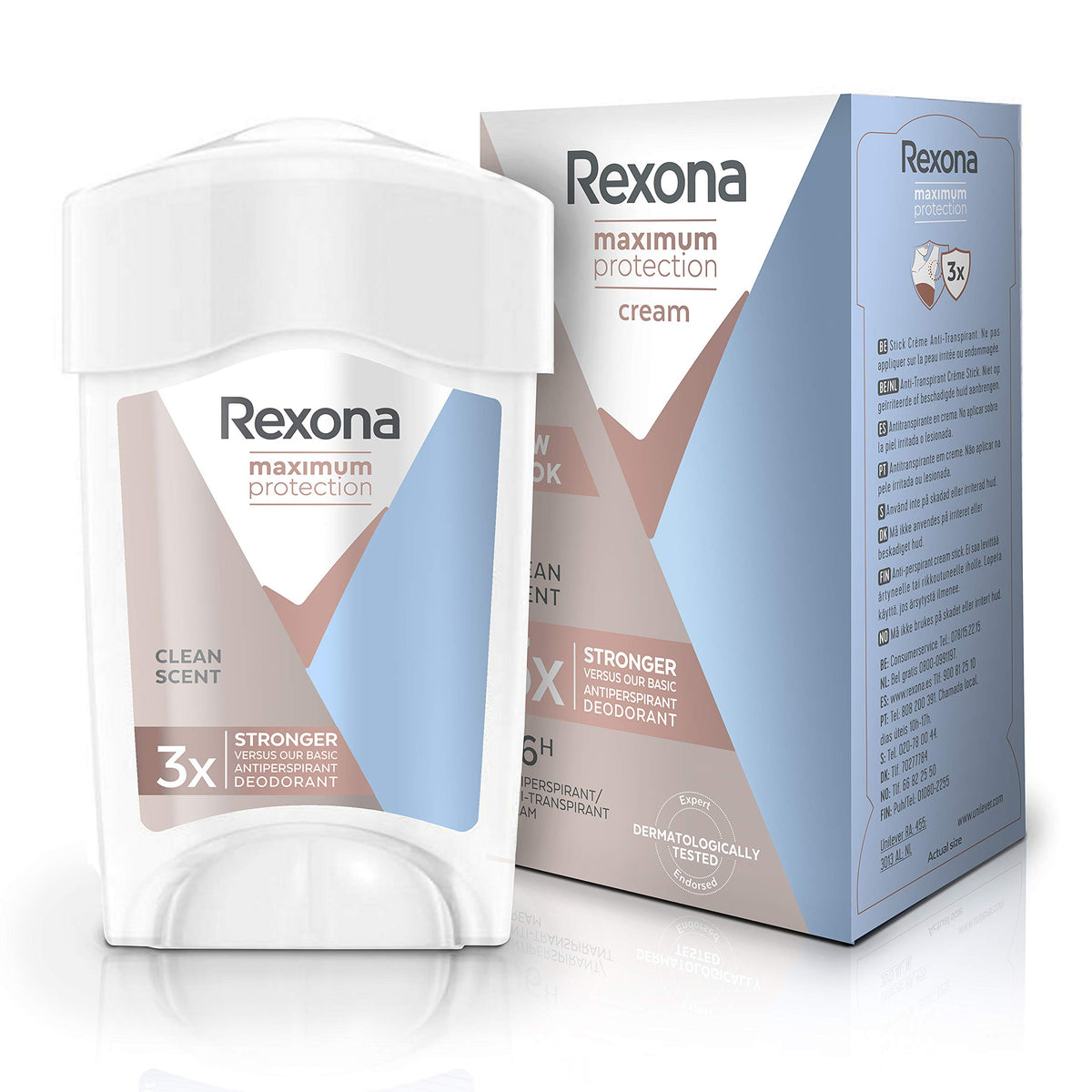 Rexona Maximum Protection Crème Antiperspirant emballage pratique pour le rangement et le voyage