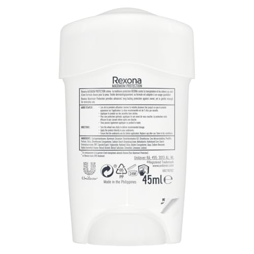 Application facile du Déo-Crème Rexona sans résidu