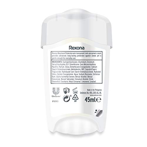Rexona Maximum Protection Crème Antiperspirant 48 h, protège contre les odeurs durant la journée