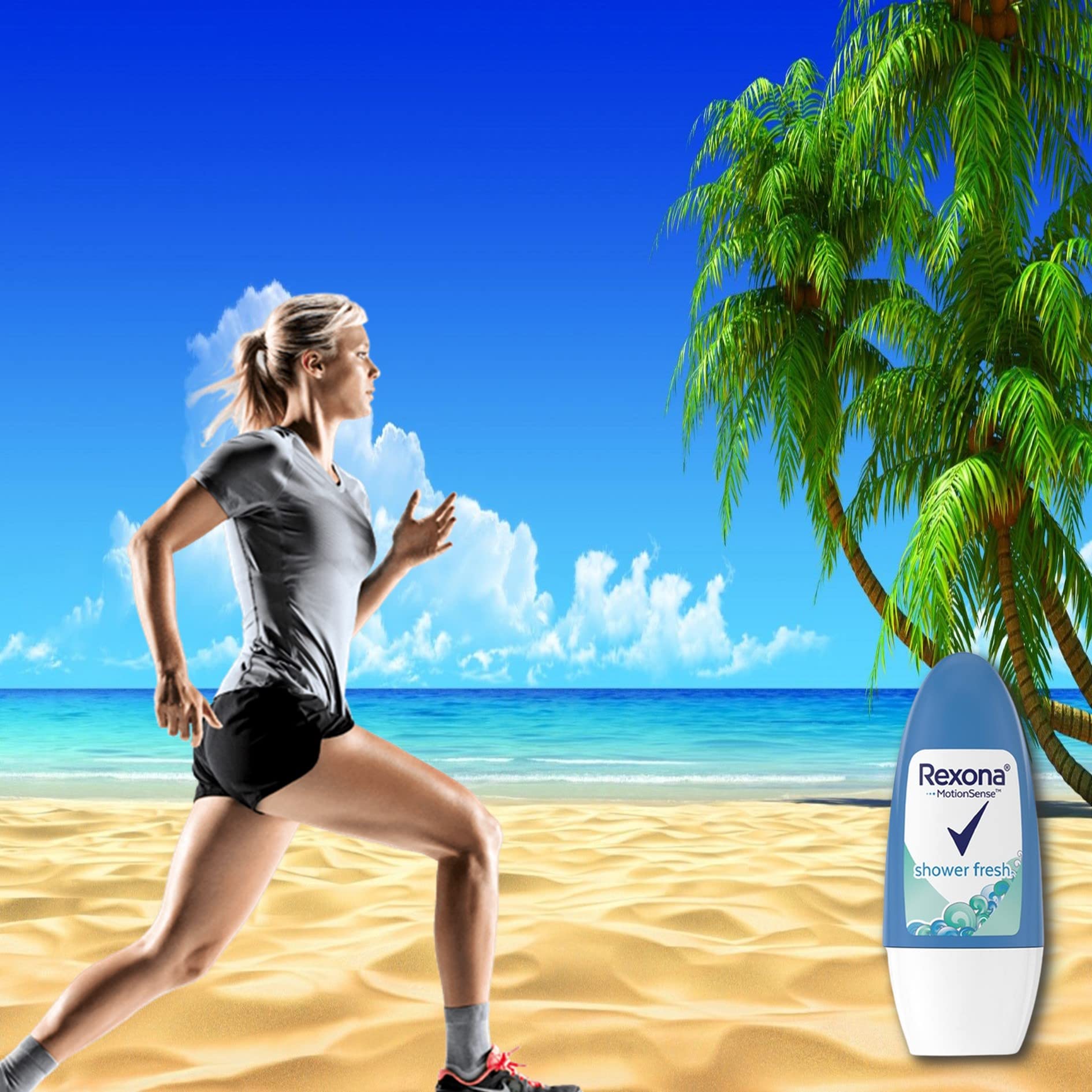 Rexona Shower Fresh Roll-On : texture qui sèche rapidement, évite les traces.