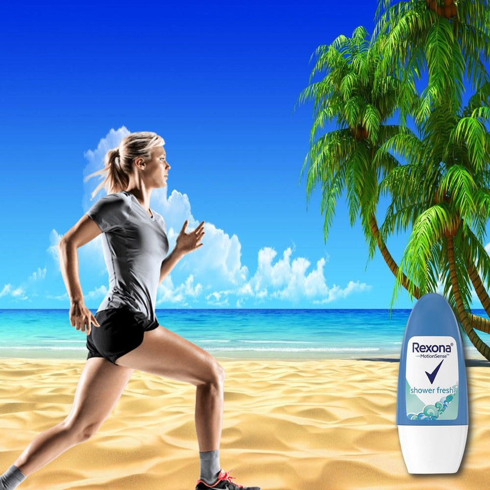 Rexona Shower Fresh Roll-On : texture qui sèche rapidement, évite les traces.