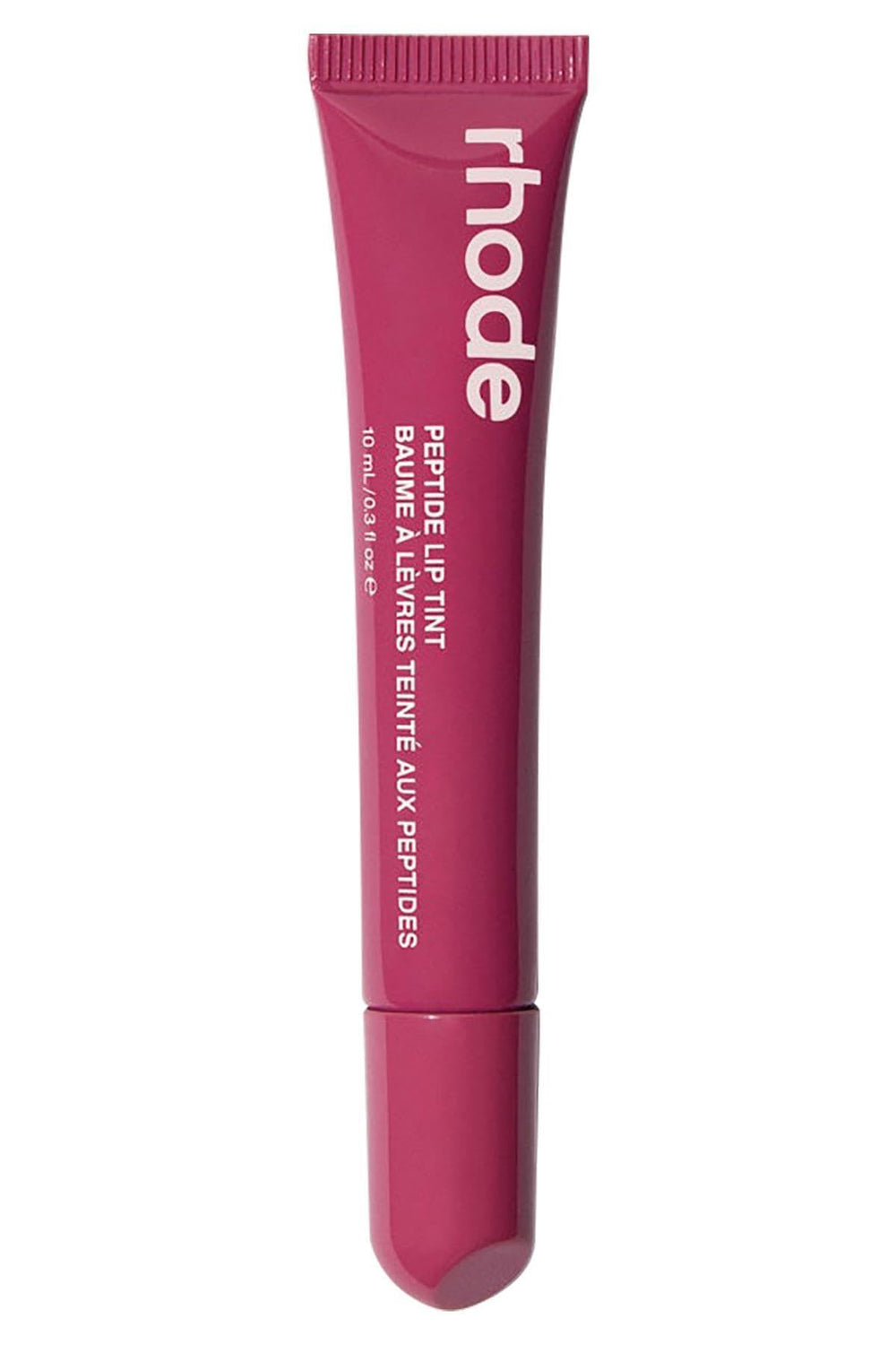 Teinte Lèvres Rhode Peptide, bouteille montrant la gelée framboise hydratante.