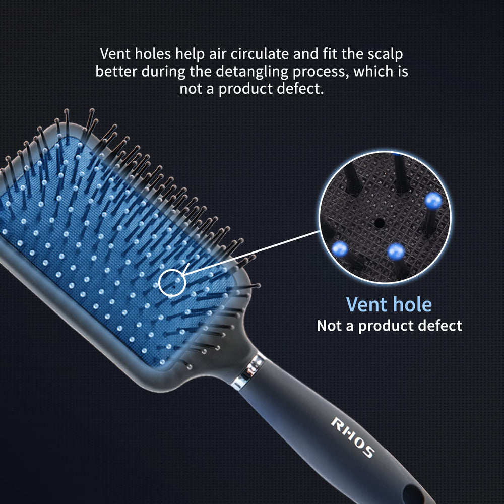 Convient à tous types de cheveux grâce à ses poils souples.