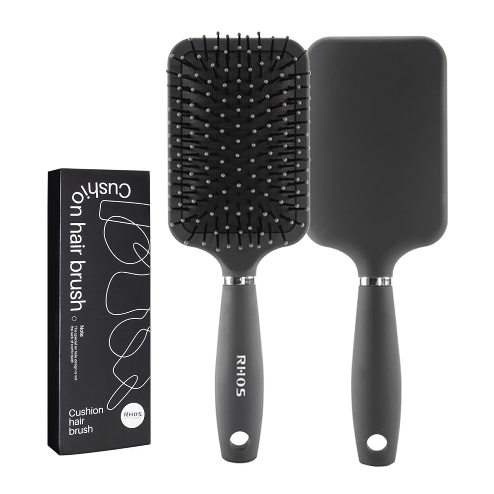 Brosse RHOS à plateau gris vue d’ensemble, idéale pour démêler rapidement.