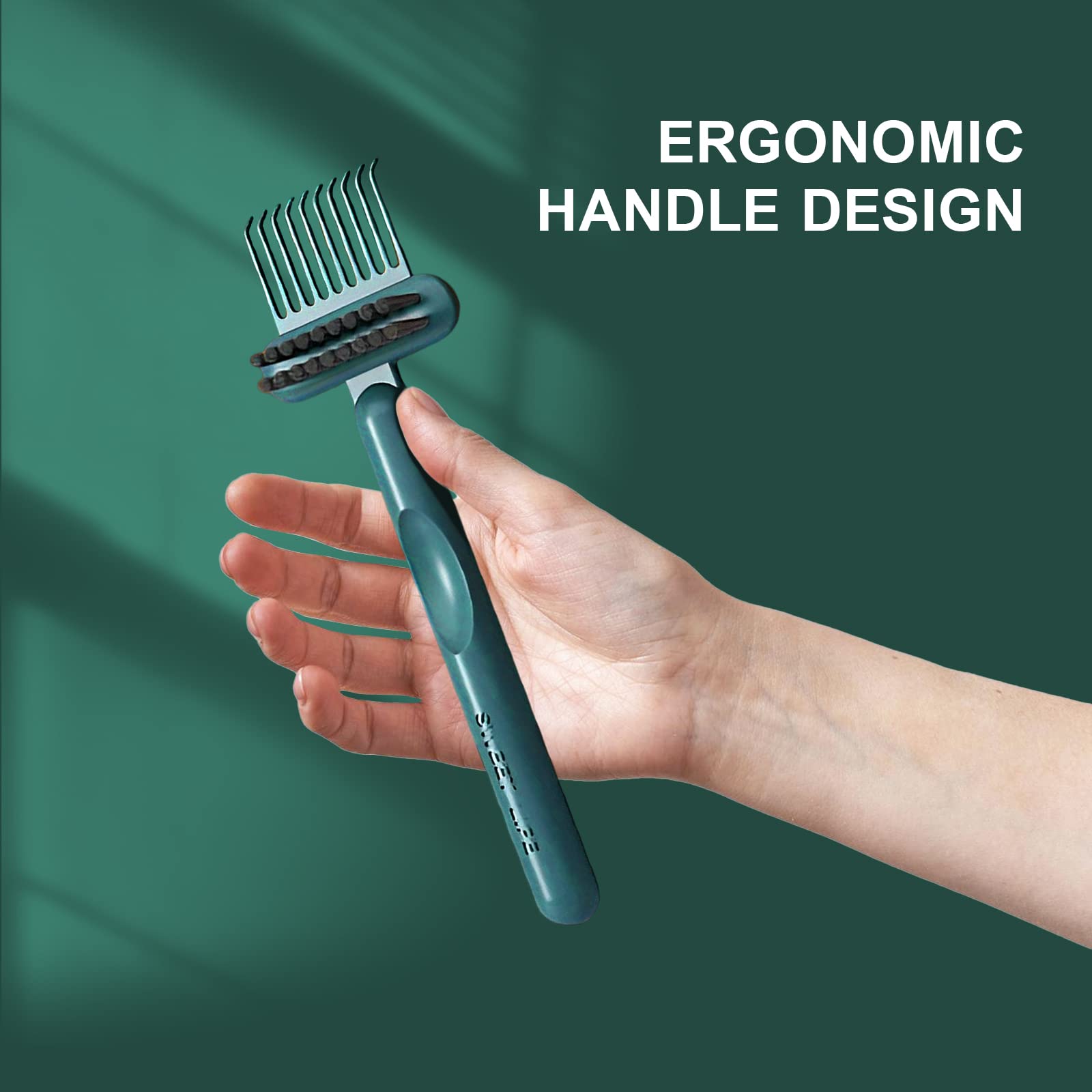 RHOS lot de deux brosses vertes pratique à partager