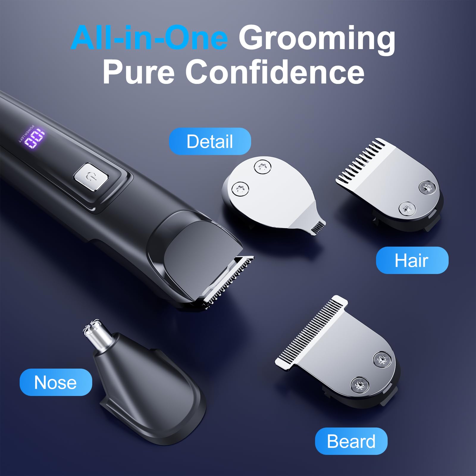 RICAF Barbe Trimmer sans-fil, pratique lors des déplacements