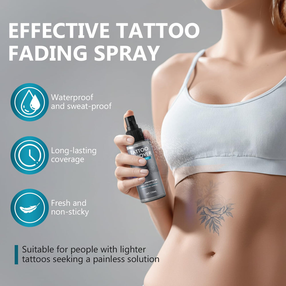 Spray estompe-tatouage Richie House — pulvérisation ciblée pour traiter les zones tatouées.