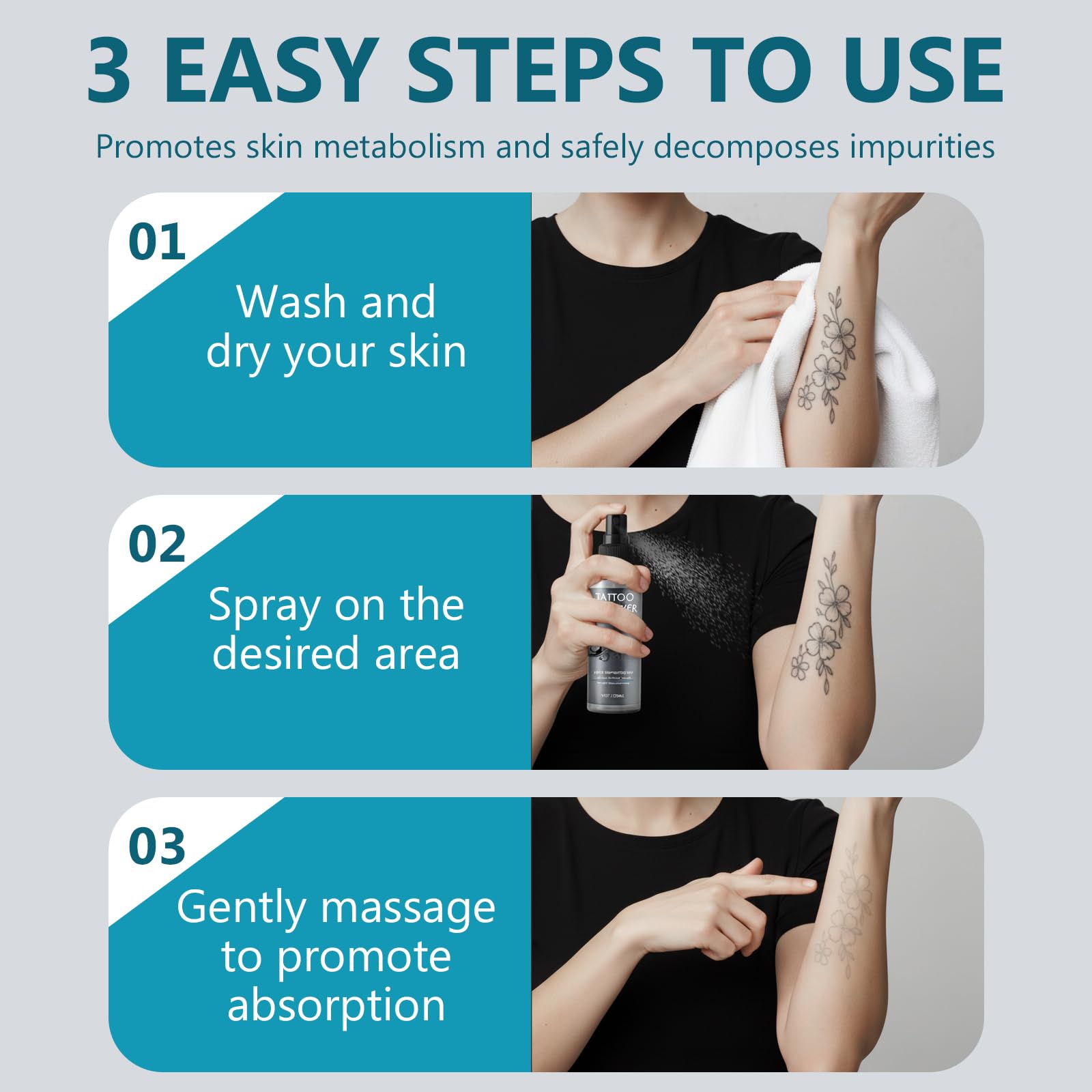 Spray estompe-tatouage Richie House — option discrète et économique pour l'entretien à domicile.