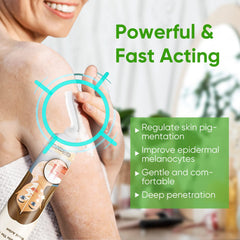 Richie House Vitiligo Cream, application quotidienne simple et rapide pour zones concernées.