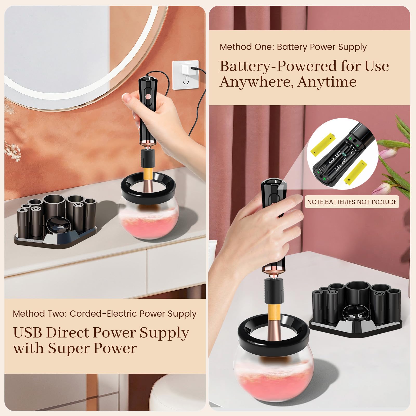 Alimentation USB et batterie pour utilisation nomade du nettoyeur Ricris.