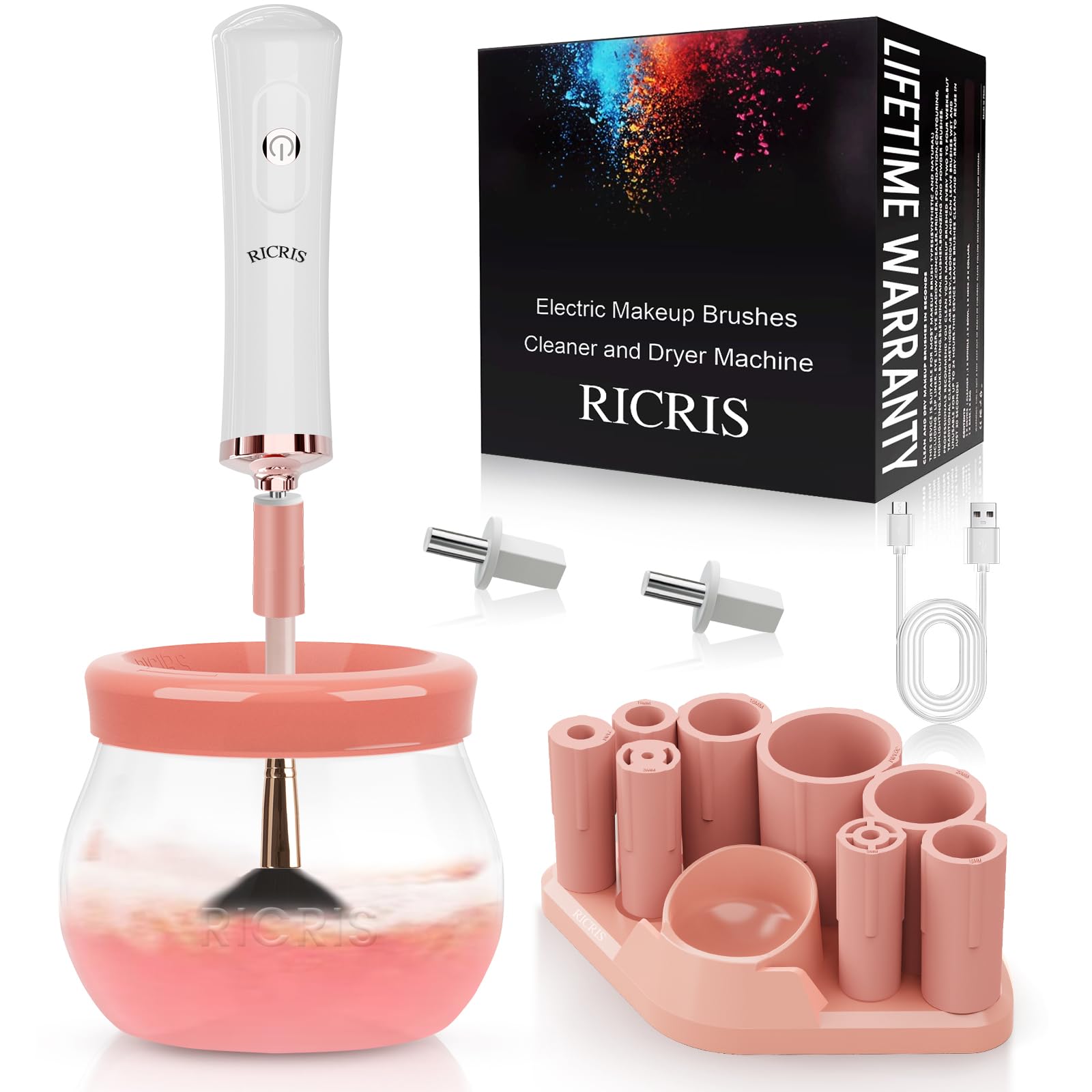 RICRIS Nettoyeur brosse maquillage électrique pour un nettoyage rapide et efficace.