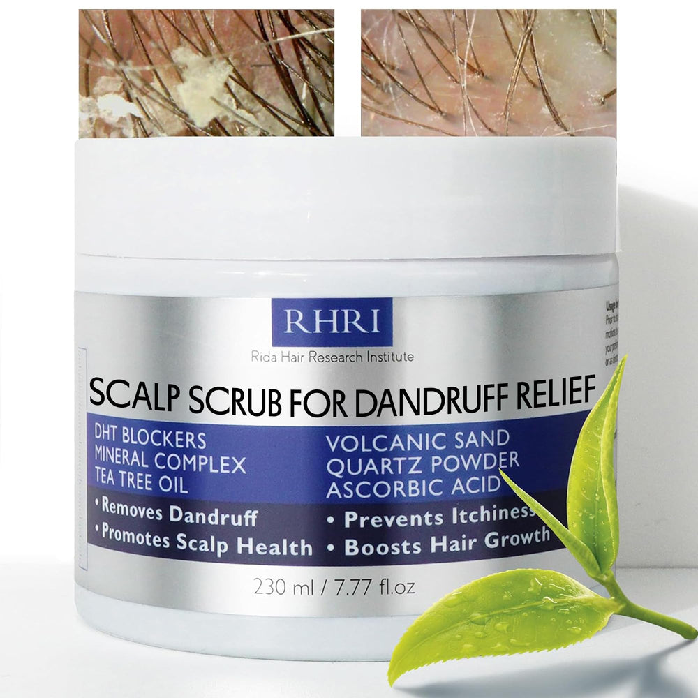 Gommage cuir chevelu Rida Hair Research Institute avec huile d'arbre à thé apaisante