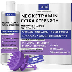 Shampoing anti-fongique Rida en bouteille pour pellicules et démangeaisons.