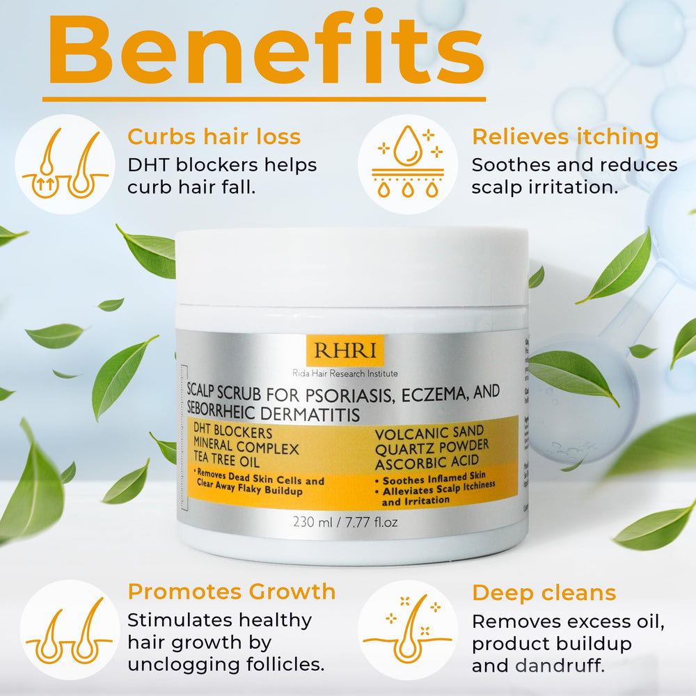 Rida Hair Research Institute bloqueurs DHT naturels pour soutenir la santé du cuir chevelu.