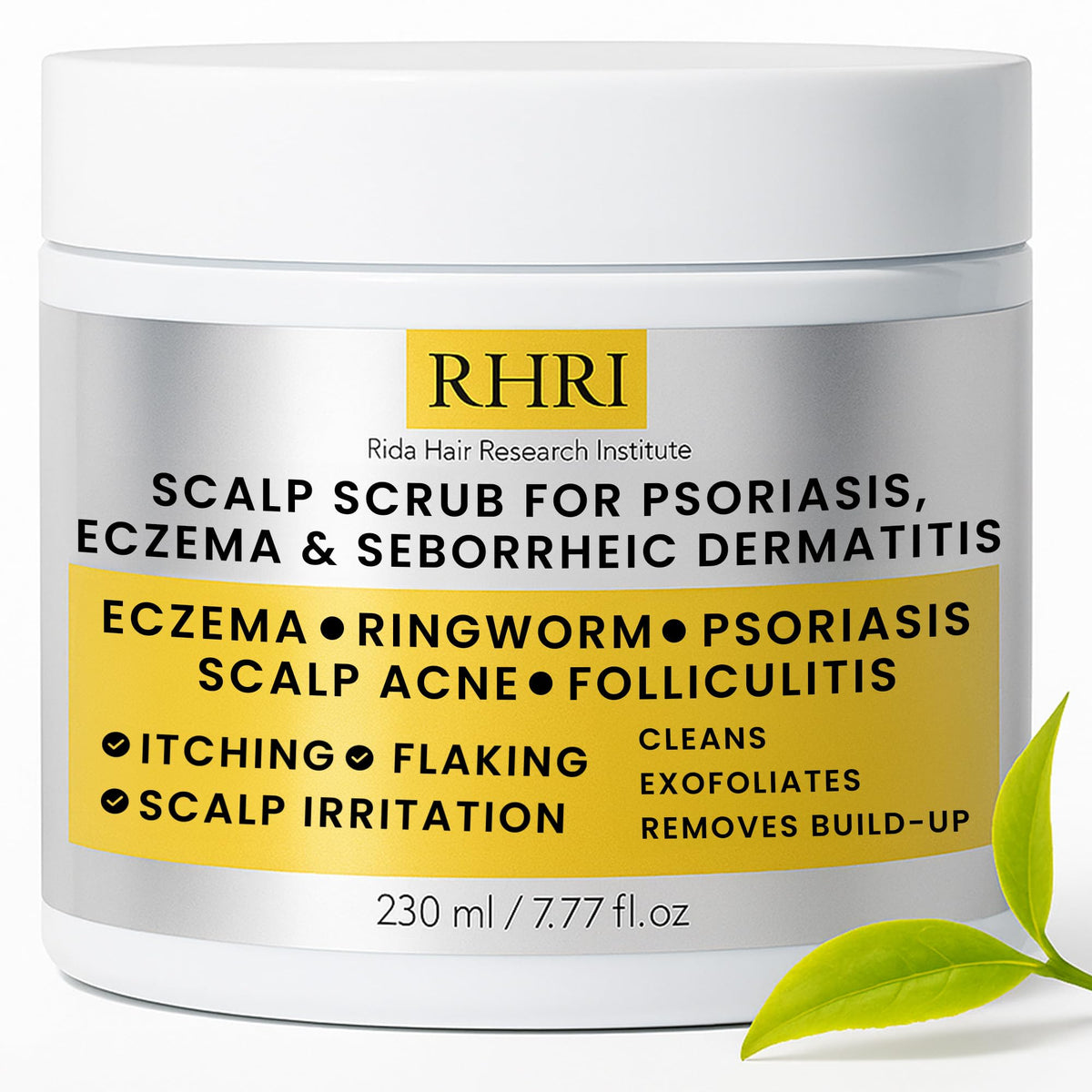 Rida Hair Research Institute gommage cuir-chevelu anti-fongique pour purger les impuretés et apaiser.