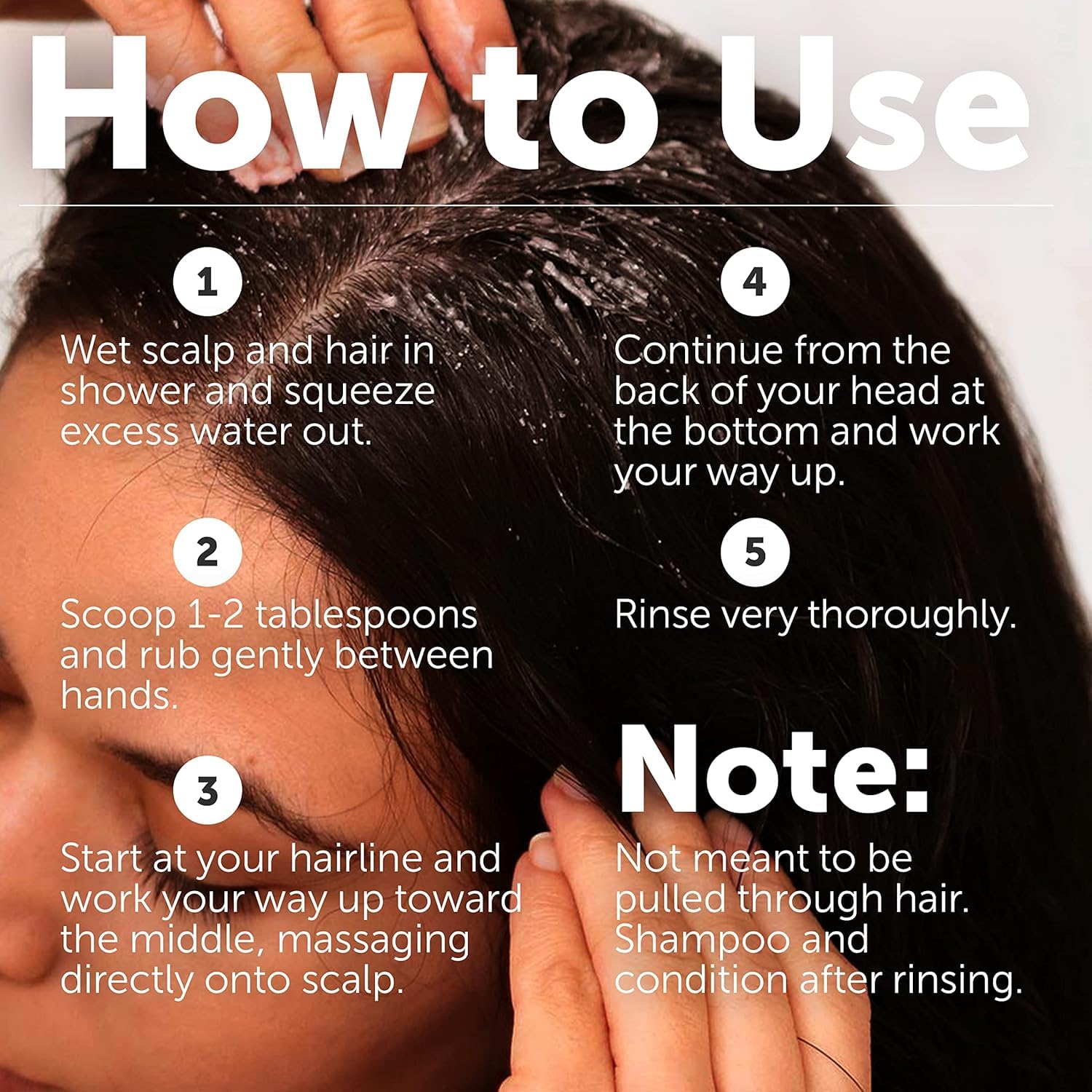 Rida Hair Research Institute label close-up showing apple cider and AHA BHA benefits