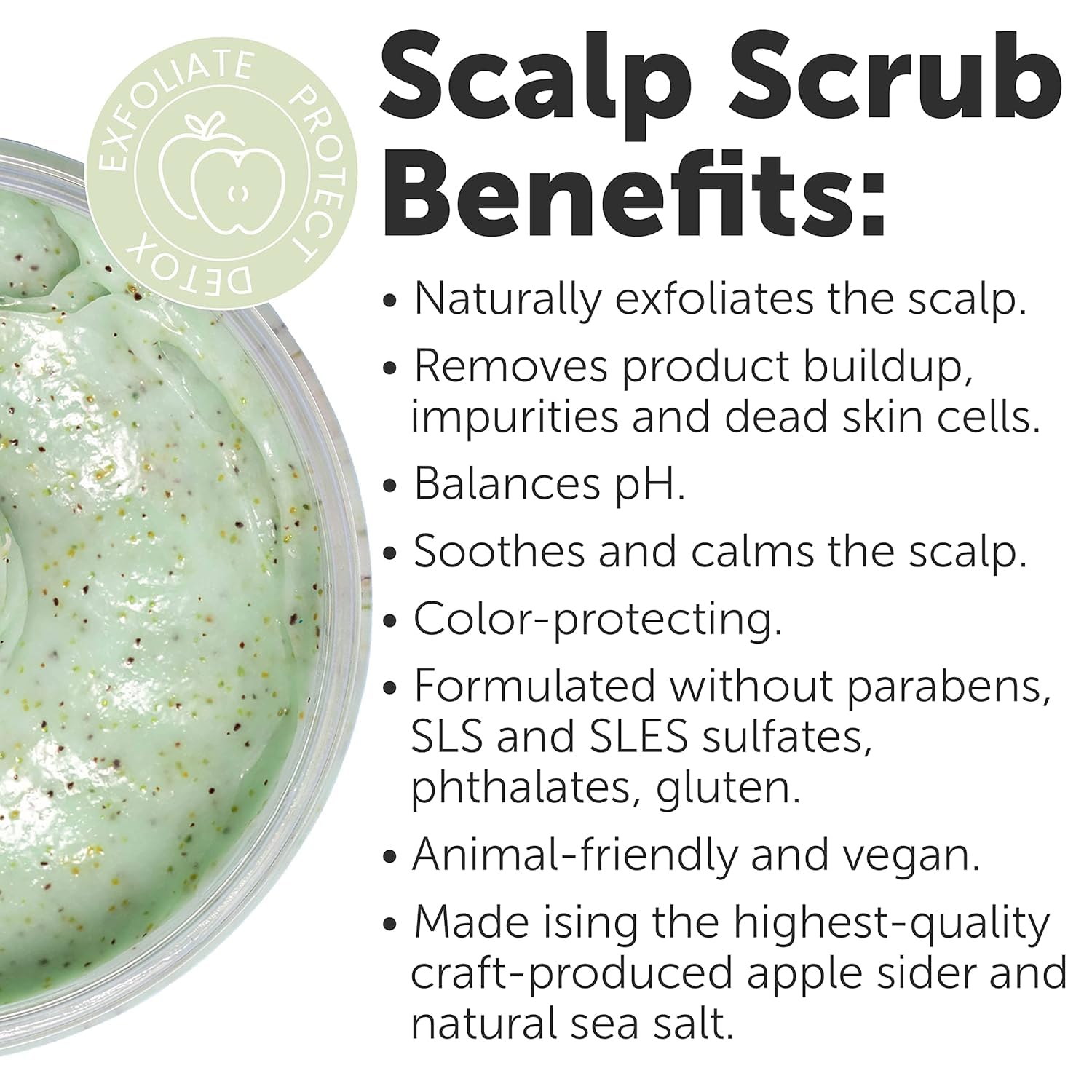 Rida Hair Research Institute applying scrub to scalp demonstrating deep-clean benefit