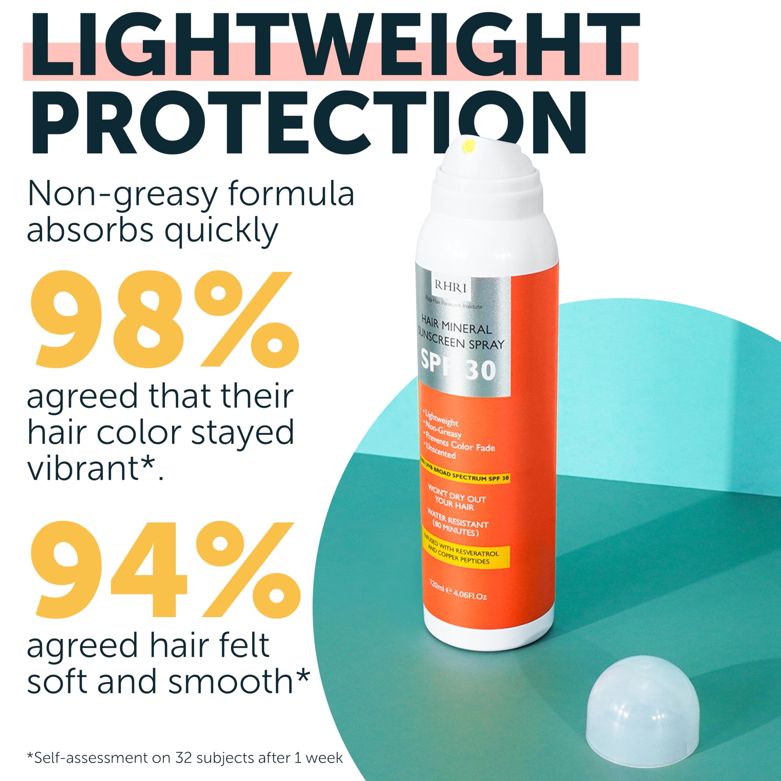 Rida SPF30 sans résidu, spray capillaire léger et non gras.