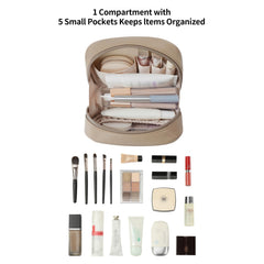 RIGHT AWAY trousse maquillage damier khaki base plate, se tient debout