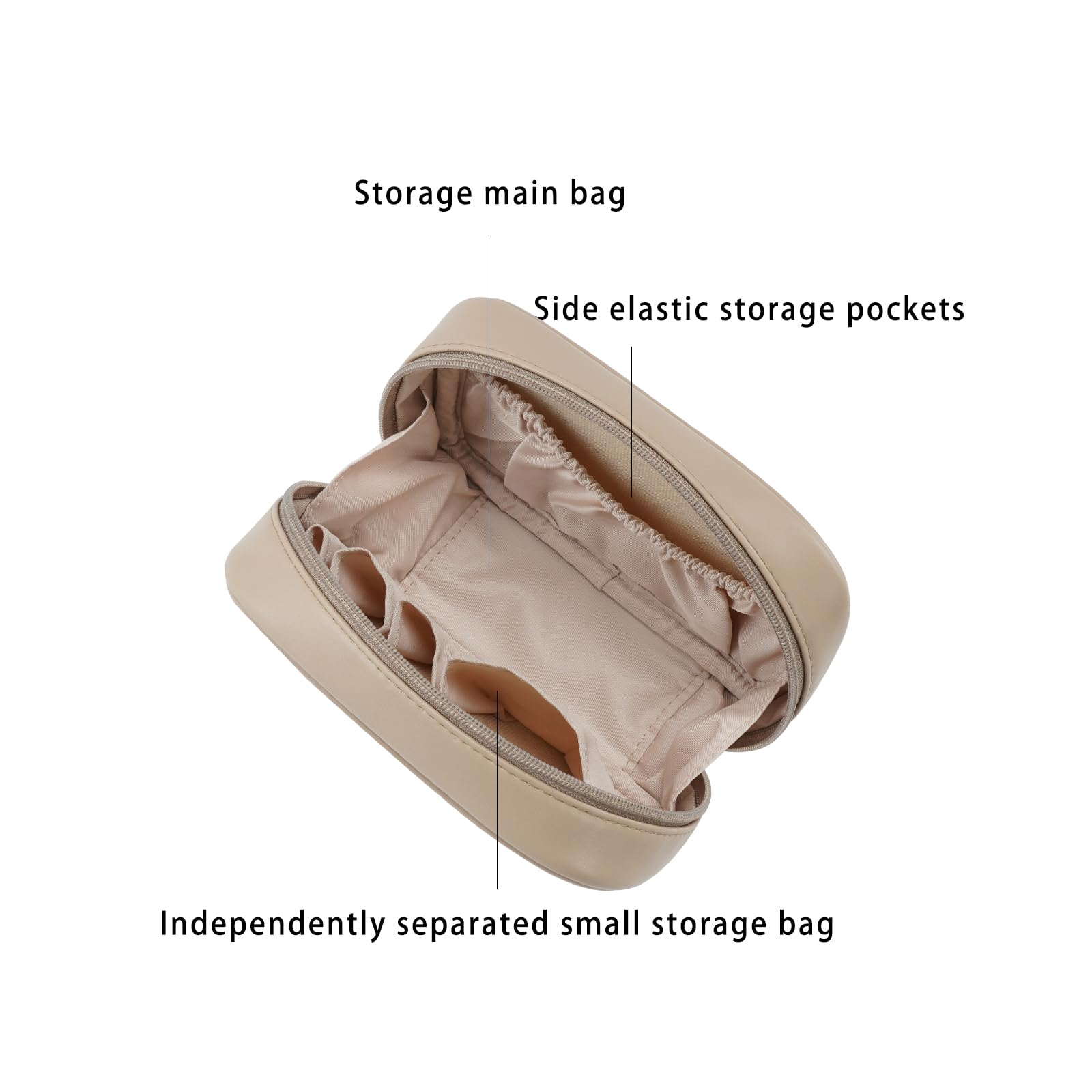 RIGHT AWAY trousse maquillage damier khaki sacoche compacte pour sac à main