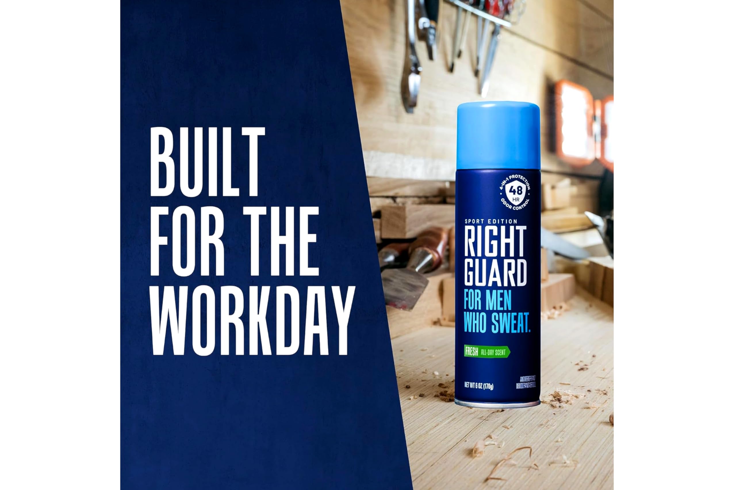 Right Guard déodorant antitranspirant Sport Frais, format 6oz idéal pour le sac de sport.