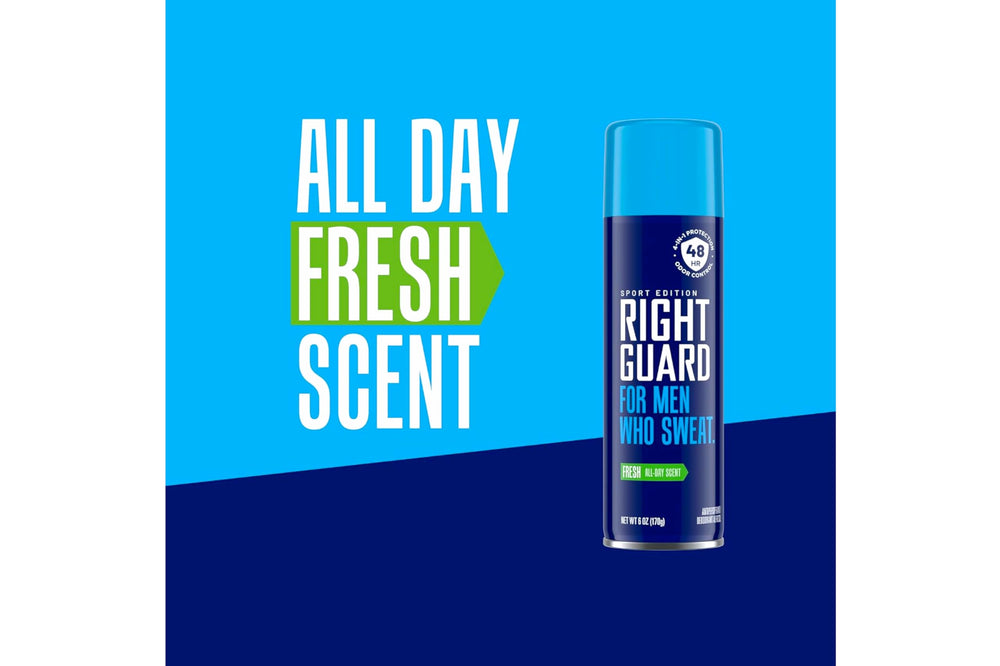 Right Guard déodorant antitranspirant Sport Frais, usage quotidien lors d activités sportives.