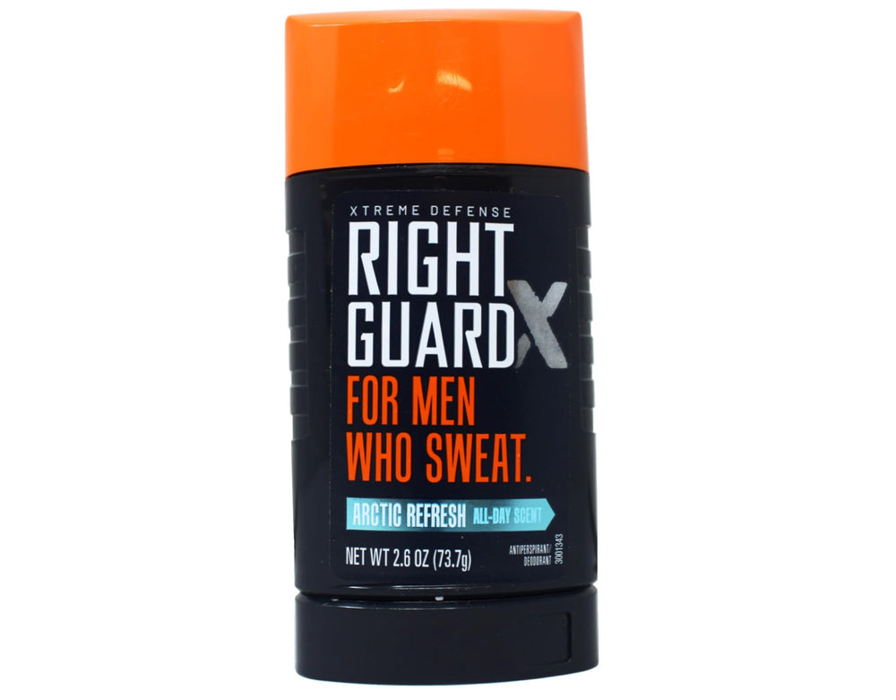 Right Guard Xtreme Defense – utilisation du bâton invisible pour fraîcheur durable.
