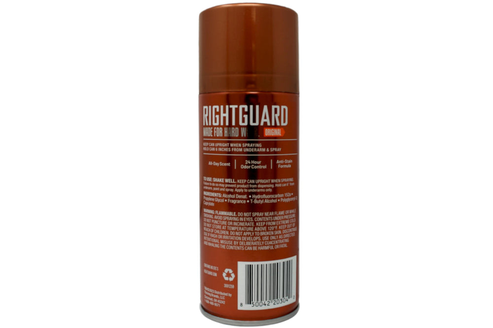 Right Guard Sport Déodorant aérosol Original – arôme classique pour une fraîcheur discrète.