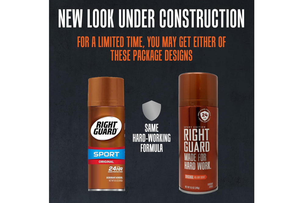 Right Guard Sport Déodorant aérosol Original – lot de 5, pratique pour la famille.