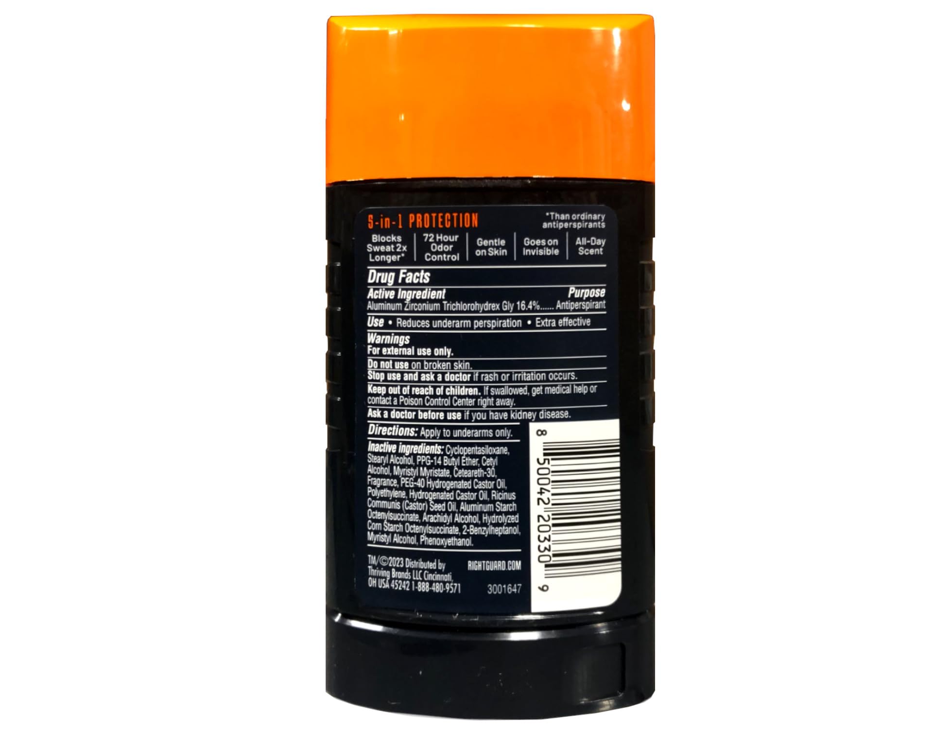 Right Guard Xtreme Defense – application quotidienne, confort