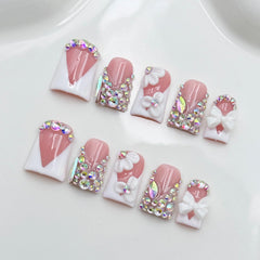 RIICFDD ongles French blanc: élégance nette et professionnelle.