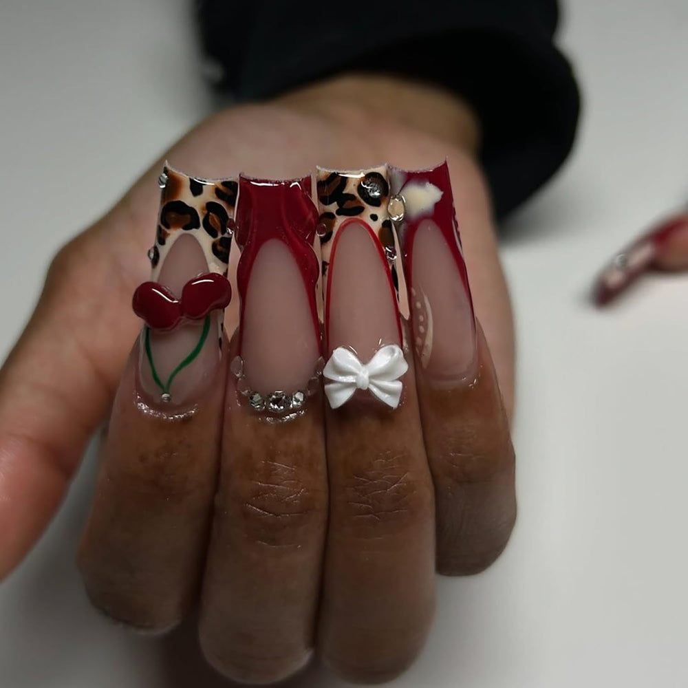 RIICFDD ornements cerises et paillettes: touche décorative pour occasions spéciales
