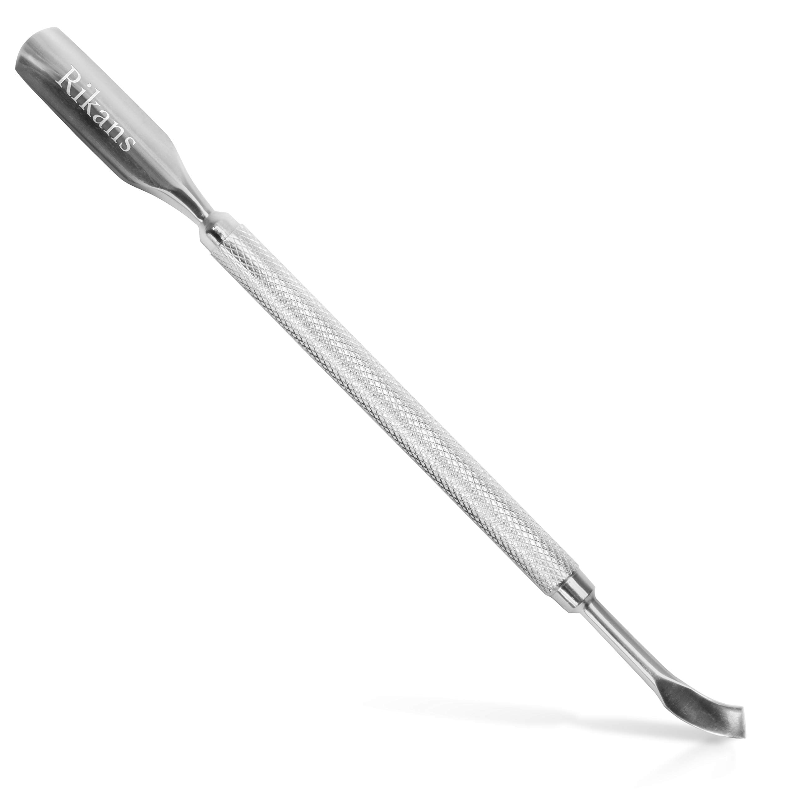 Rikans pousse-cuticule inox, précision sans douleur pour des ongles nets.