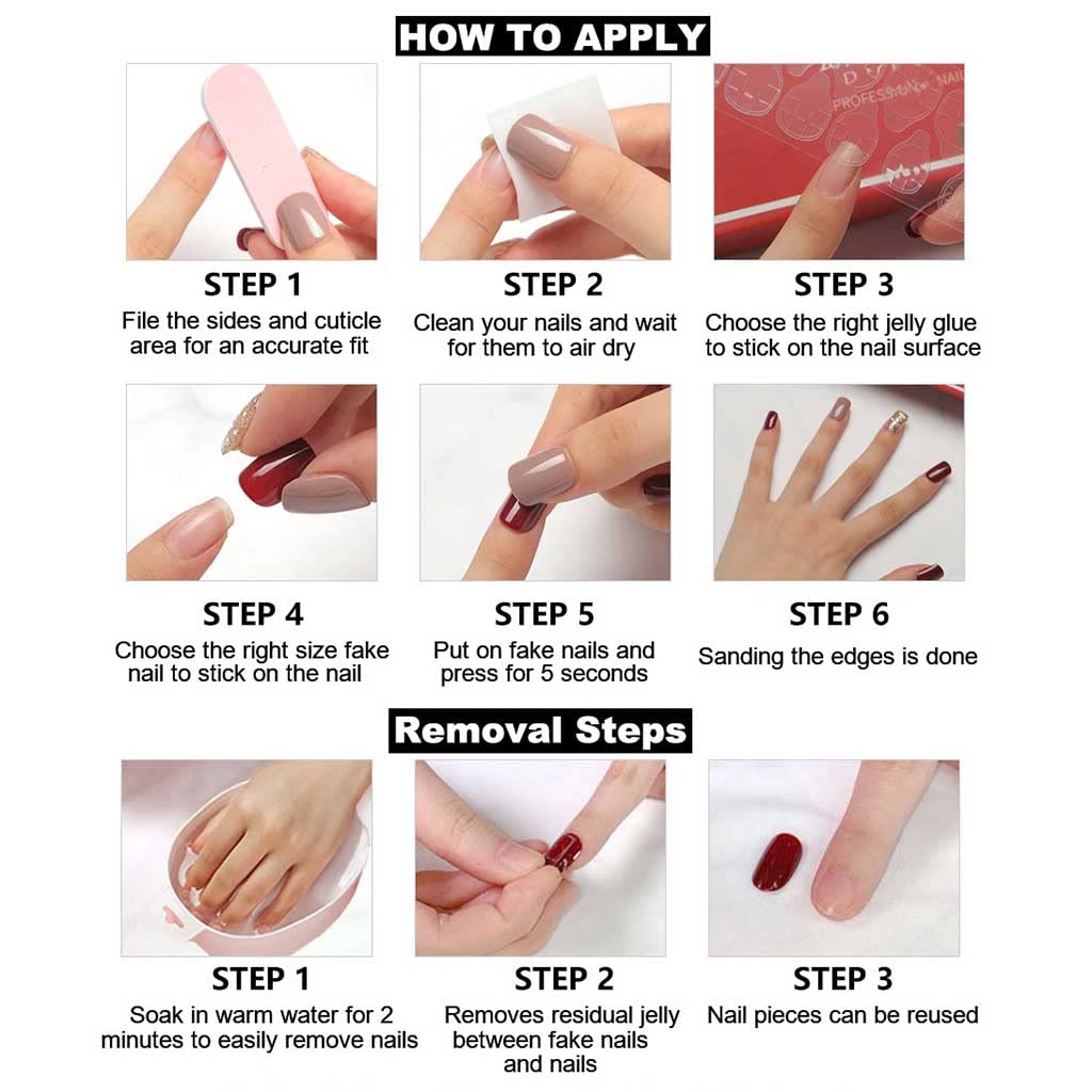 Colle-gel adhésive RikView pour fixer les ongles adhésifs en douceur.