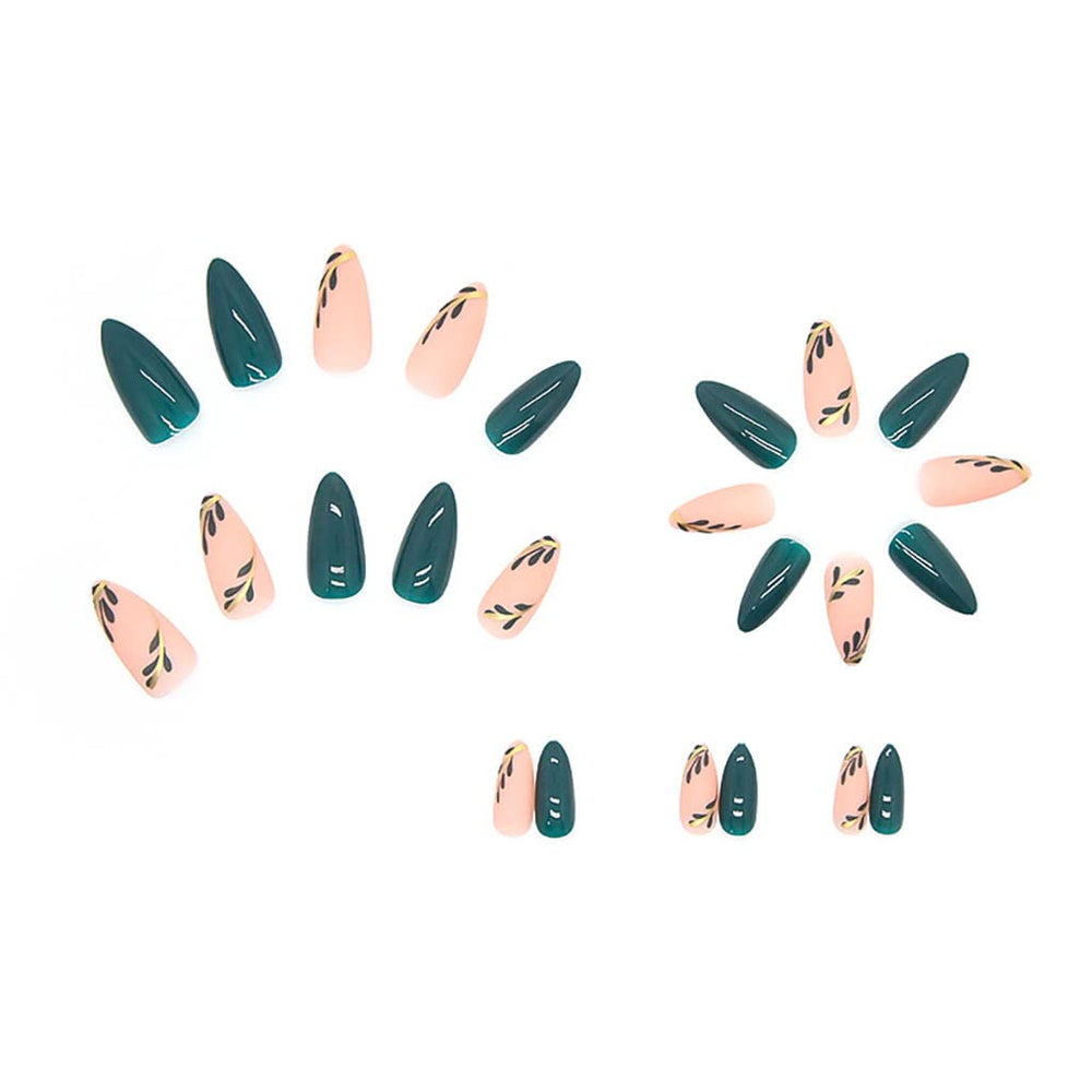 Ensemble RikView 24 pièces d'ongles autocollants et accessoires.